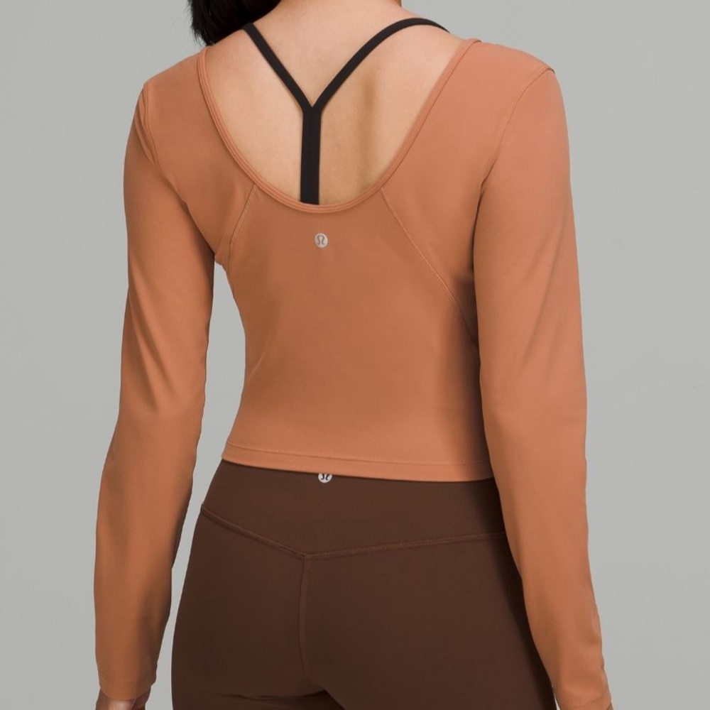 Lululemon align long sleeve size 6 dusty clay (salmon/coral) color.